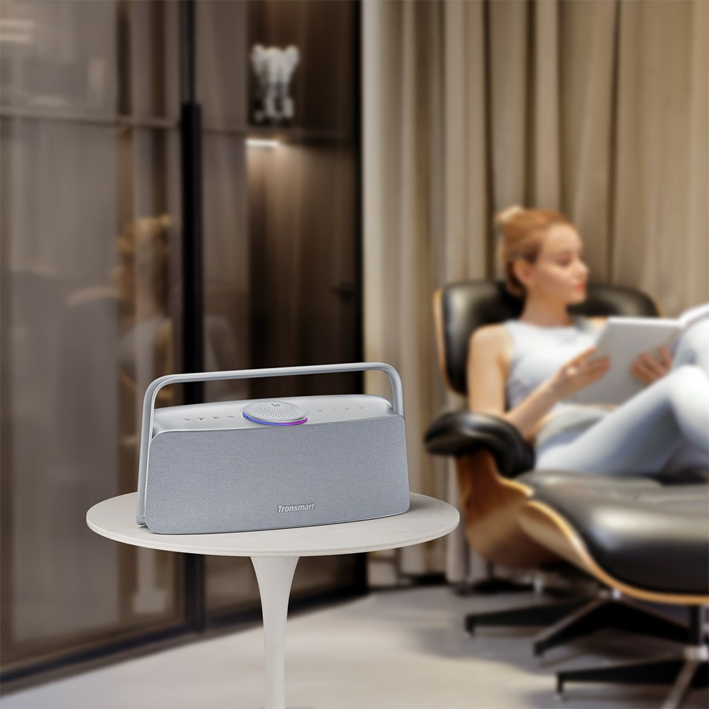 Tronsmart Fiitune X30 otthoni audio hangszóró, 80 W-os térbeli hangzás, nagy felbontású LDAC vezeték nélküli hangzás, 2.2.1 akusztikus rendszer, 40 kHz-es hangtartomány, Bluetooth 5.3, IPX6 vízállóság, 14 órás lejátszási idő