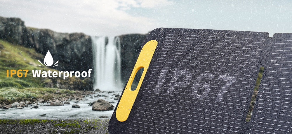 VTOMAN VS200 200W Foldable Solar Panel, 23% High-Efficiency Monocrystalline Cells, IP67 Waterproof ETFE Surface, Adjustable Kickstand, MC4 Connector for Portable Power Stations