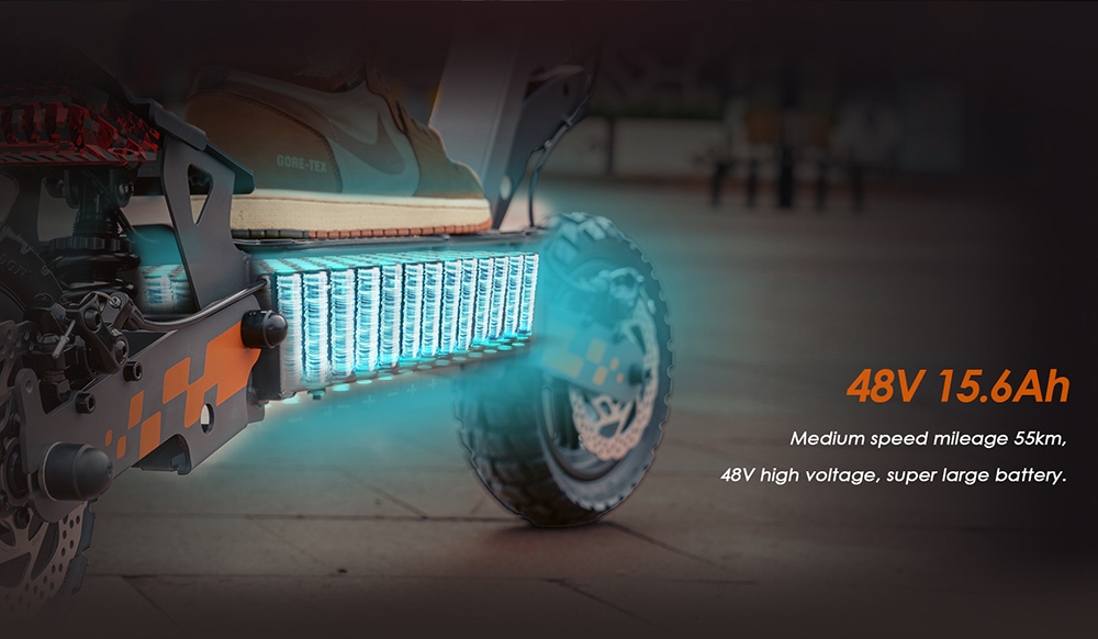 KuKirin G2 Összecsukható Elektromos roller 2026 Frissítés 800W Motor 48V 15.6Ah Akkumulátor 10 hüvelykes Gumiabroncs 45km/h Max. Sebesség 55km Hatótávolság Érintőképernyős Kijelző Tárcsafék 7 Világítási Rendszer - Fekete