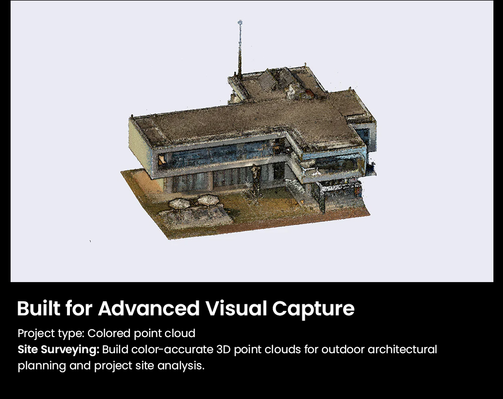 3DMakerpro Raven Max RTK LiDAR Scanner, Dual 12MP Cameras, Integrated RTK Positioning, 100m Scan Range, Survey-Grade Mapping, 150,000 Points/s, 360°×40° FOV, Enhanced RGB Point Clouds, 4K True-Color Capture, 32GB Storage, 12000mAh Battery, Wi-Fi 5