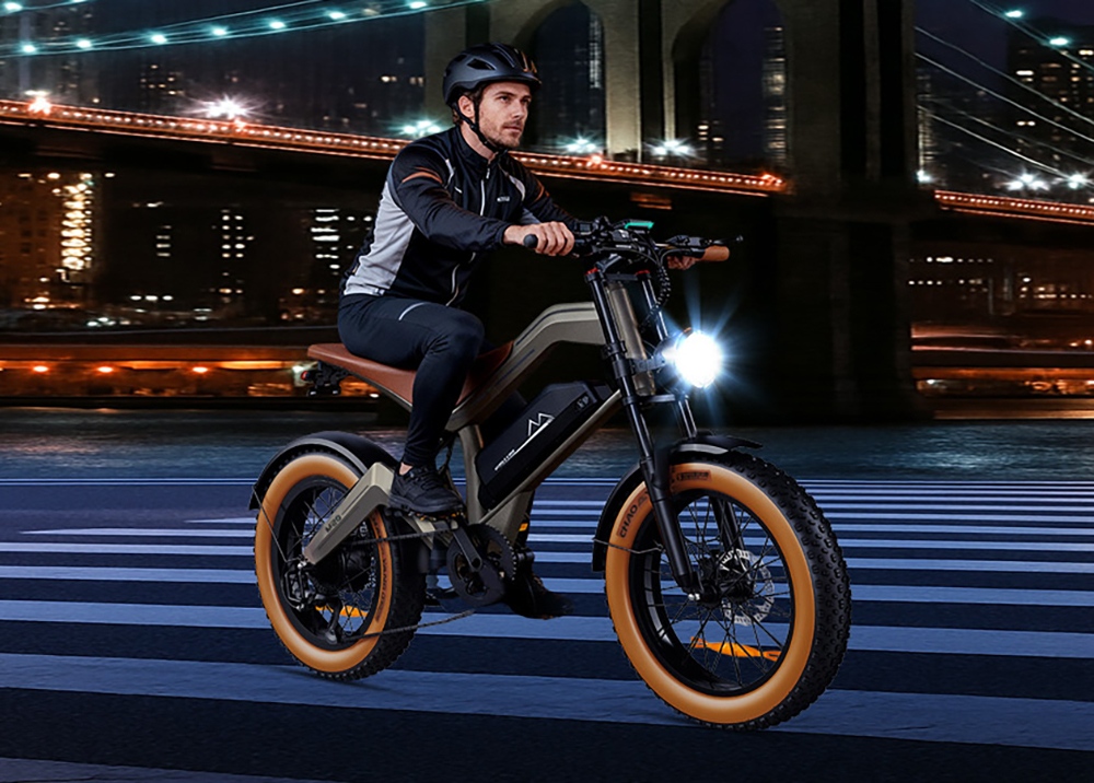 ZONVEER M20 Electric Bike, 1500W Peak (750W Rated) Geared Hub Motor, 48V 18.2Ah Battery, 55km/h Max Speed, 100km Range, Full Suspension, 20