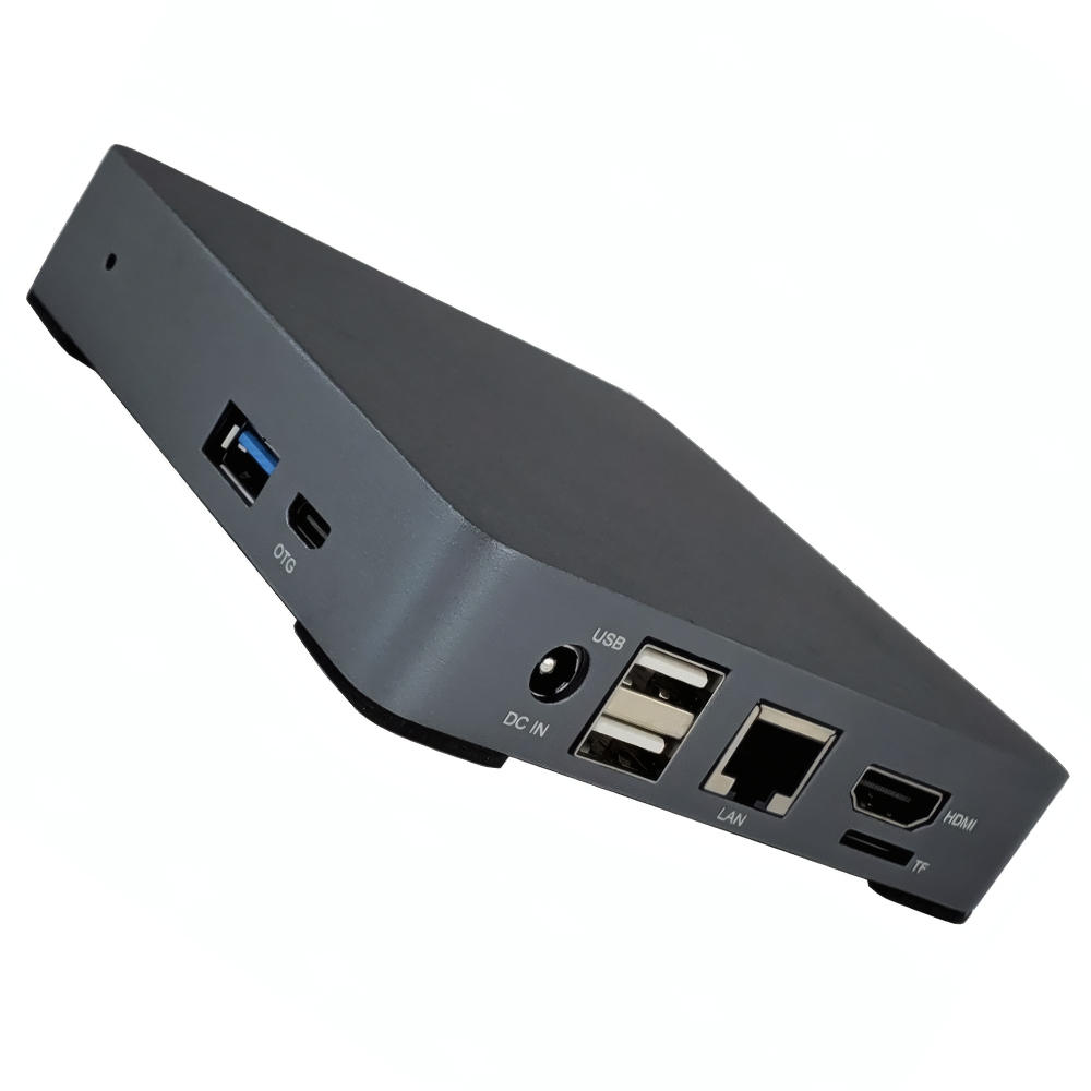 X36-mini Mini PC, RK3566 Quad-Core Cortex-A55 Up to 1.8GHz, 2GB DDR4 32GB eMMC, HDMI 2.0 4K Output, 3×USB, RJ45 Gigabit LAN, 2×3.5mm Audio, WiFi 5, Bluetooth 4.2, Android 15/Linux