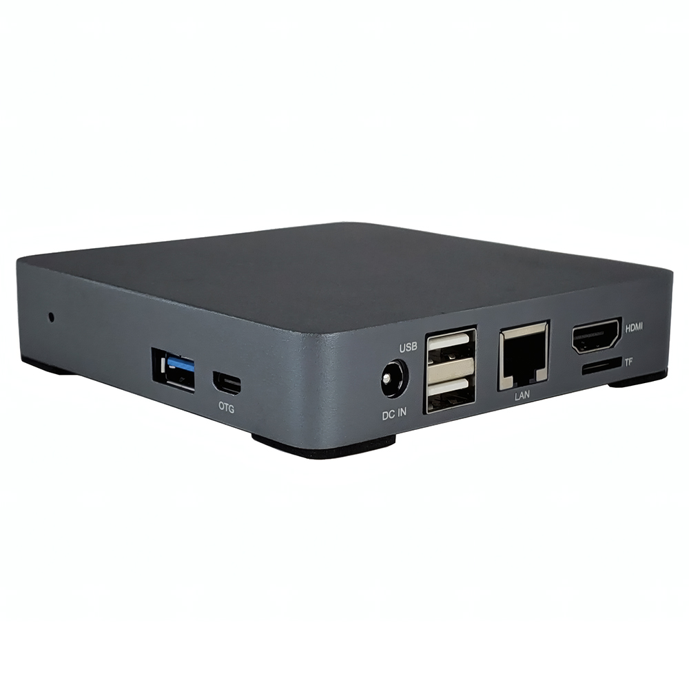 X36-mini Mini PC, RK3566 Quad-Core Cortex-A55 Up to 1.8GHz, 2GB DDR4 32GB eMMC, HDMI 2.0 4K Output, 3×USB, RJ45 Gigabit LAN, 2×3.5mm Audio, WiFi 5, Bluetooth 4.2, Android 15/Linux