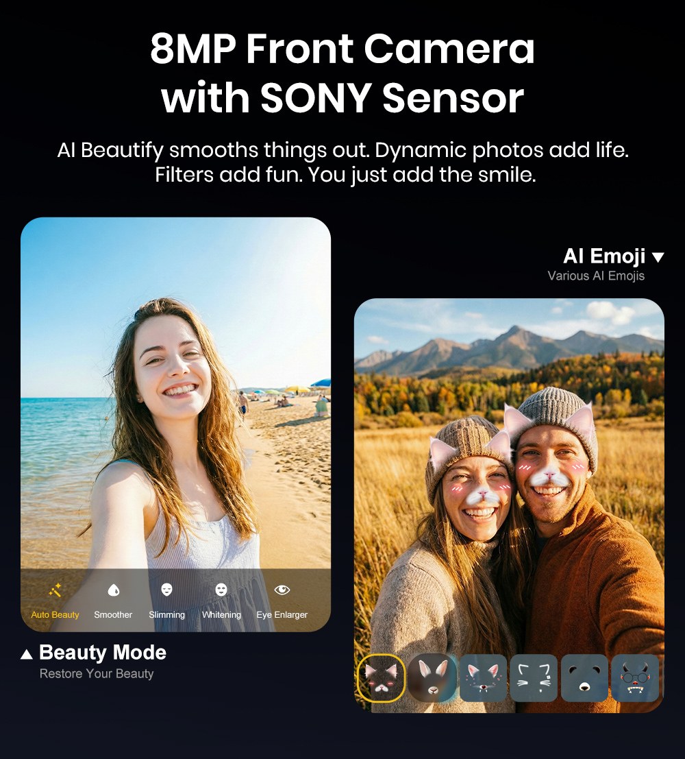 Smartphone robuste FOSSiBOT F106 Plus, 6 Go de RAM + 128 Go de ROM, batterie 12 000 mAh, deux haut-parleurs stéréo 120 dB, caméra de vision nocturne 20 MP, caméra IA 50 MP, écran 6,745