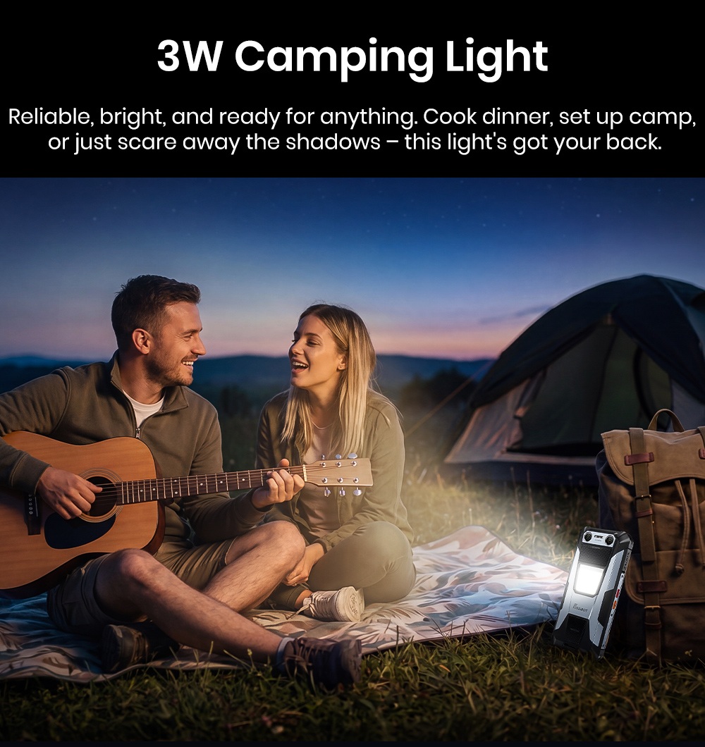 Smartphone robuste FOSSiBOT F106 Plus, 6 Go de RAM + 128 Go de ROM, batterie 12 000 mAh, deux haut-parleurs stéréo 120 dB, caméra de vision nocturne 20 MP, caméra IA 50 MP, écran 6,745