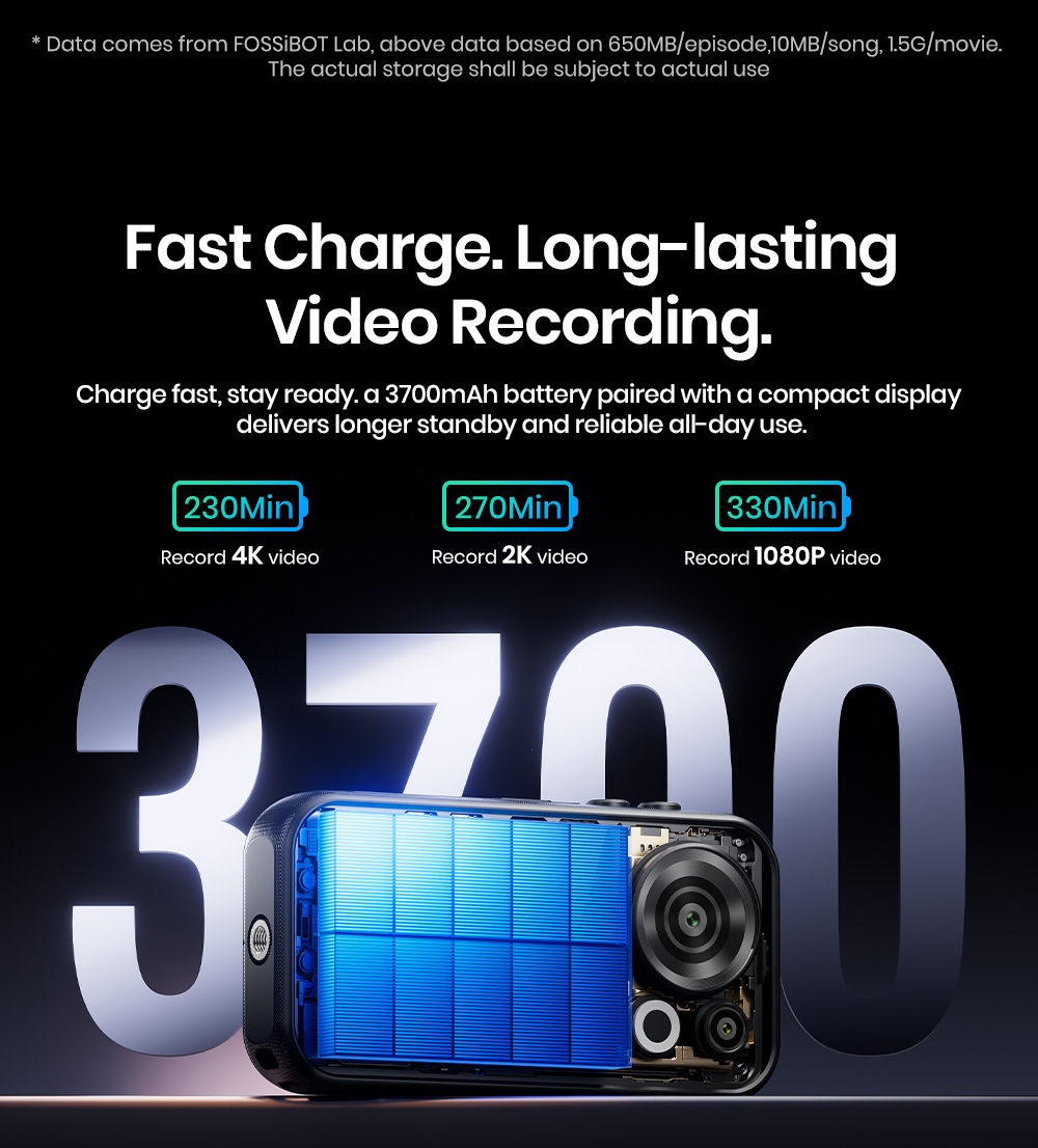 Smartphone robuste FOSSiBOT F116 Pro, 12 Go de RAM + 256 Go de ROM, processeur Dimensity 7300 5G, caméra d'action OIS 48 MP, caméra principale 50 MP, écran 4 pouces 120 Hz, batterie 3700 mAh, pas de vis 1/4