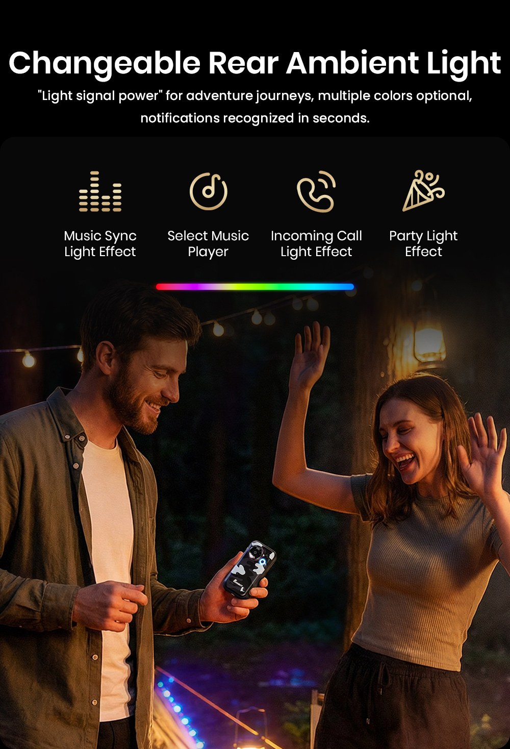 Smartphone robuste FOSSiBOT F116 Pro, 12 Go de RAM + 256 Go de ROM, processeur Dimensity 7300 5G, caméra d'action OIS 48 MP, caméra principale 50 MP, écran 4 pouces 120 Hz, batterie 3700 mAh, pas de vis 1/4