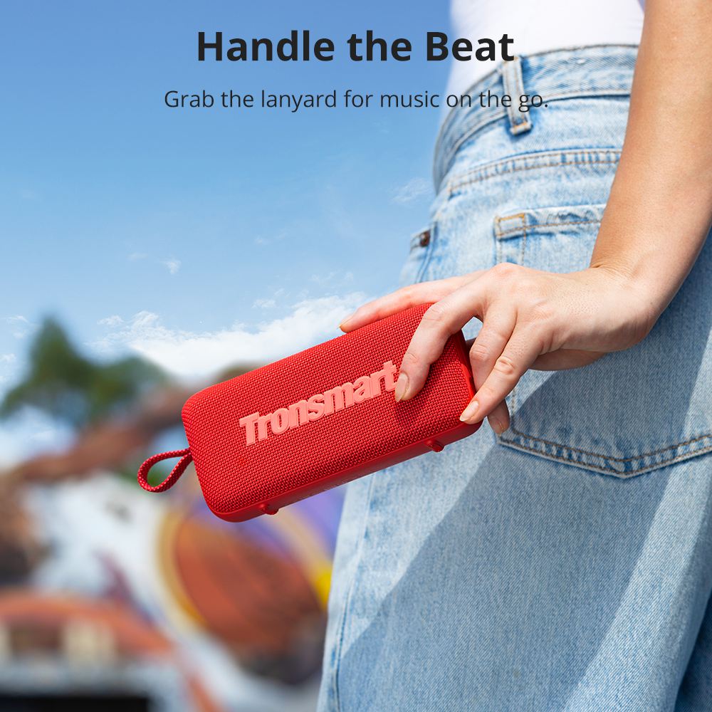 Tronsmart Trip 2 Portable Outdoor Speaker, SoundPulse Deep Bass, 42mm Full-Range Driver, Dual Passive Radiators, Bluetooth 5.3, IPX7 Waterproof, 20H Playtime, Built-in Mic, Type-C Charging