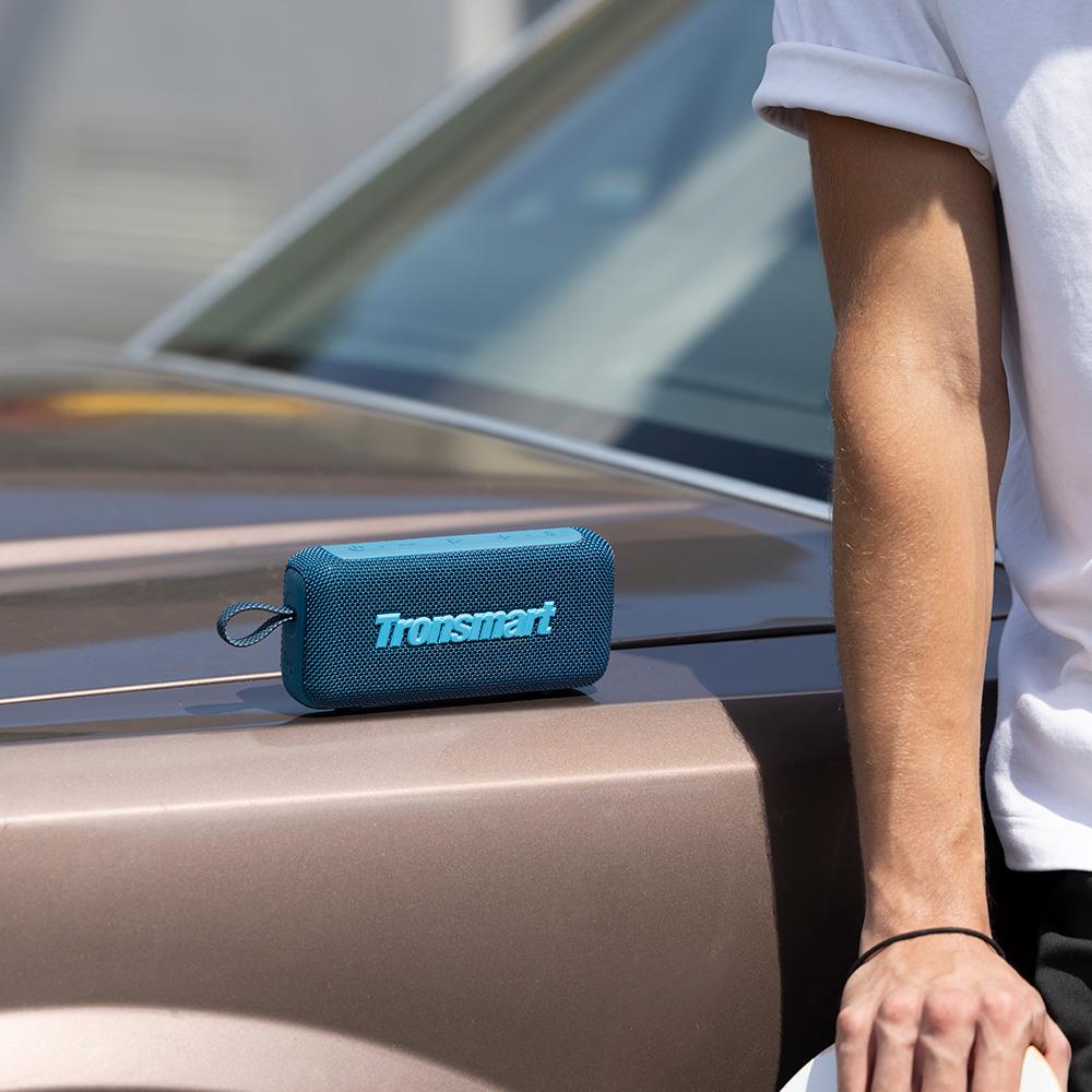 Tronsmart Trip 2 Portable Outdoor Speaker, SoundPulse Deep Bass, 42mm Full-Range Driver, Dual Passive Radiators, Bluetooth 5.3, IPX7 Waterproof, 20H Playtime, Built-in Mic, Type-C Charging