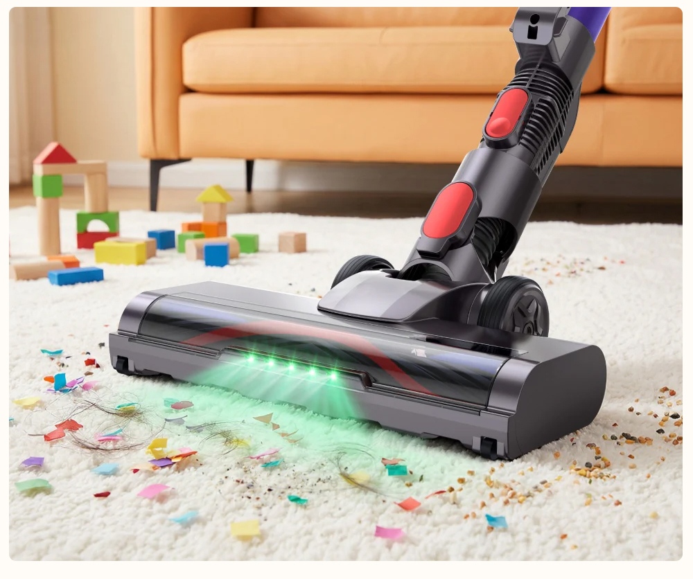 Yaber L10 Akku-Staubsauger, 38 kPa starke Saugkraft, 170-W-Motor, bis zu 35 Minuten Laufzeit, 0,6-Liter-Staubbehälter, freistehend, HEPA-Filterung, LED-Anzeige, Reinigung verschiedener Oberflächen wie Teppiche und Hartböden