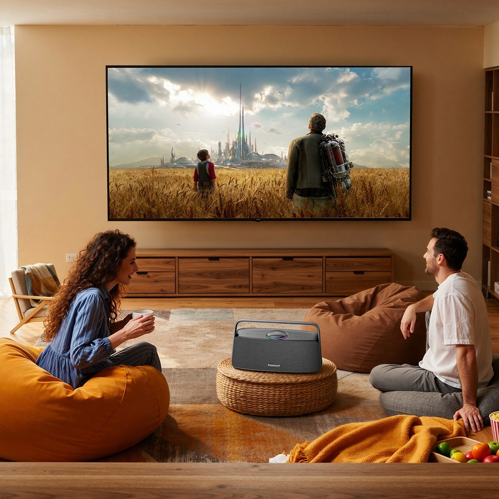 Tronsmart Fiitune X30 otthoni audio hangszóró, 80 W-os térbeli hangzás, nagy felbontású LDAC vezeték nélküli hangzás, 2.2.1 akusztikus rendszer, 40 kHz-es hangtartomány, Bluetooth 5.3, IPX6 vízállóság, 14 órás lejátszási idő