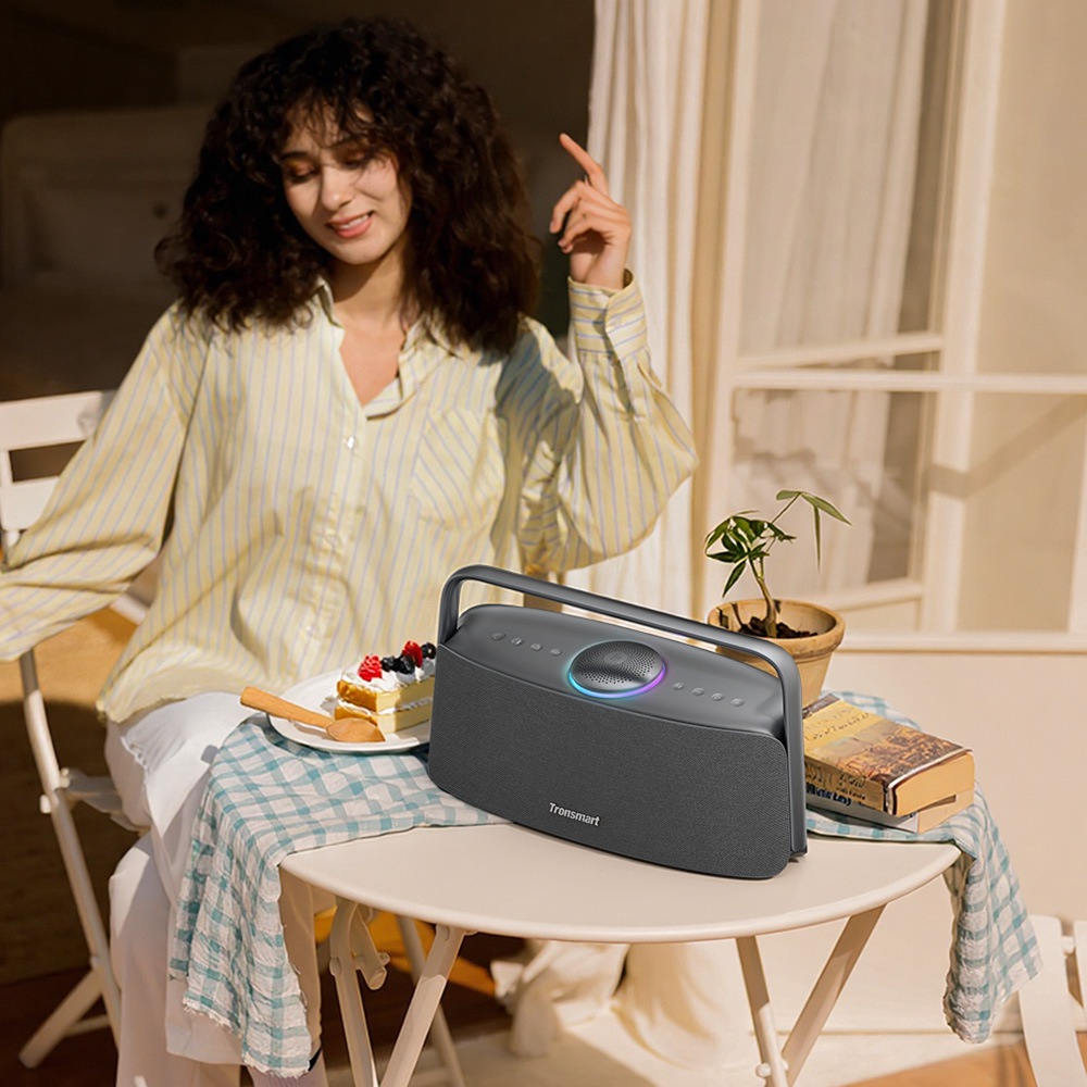 Tronsmart Fiitune X30 otthoni audio hangszóró, 80 W-os térbeli hangzás, nagy felbontású LDAC vezeték nélküli hangzás, 2.2.1 akusztikus rendszer, 40 kHz-es hangtartomány, Bluetooth 5.3, IPX6 vízállóság, 14 órás lejátszási idő