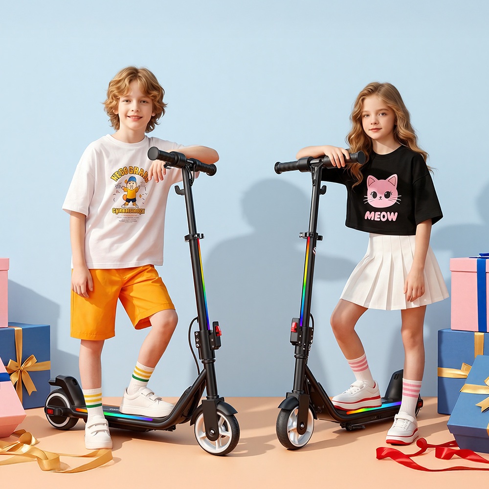 iScooter iK3Max Trottinette électrique pour enfants, moteur 200W, batterie 21.6V 4.5Ah, pneus pleins de 6.5