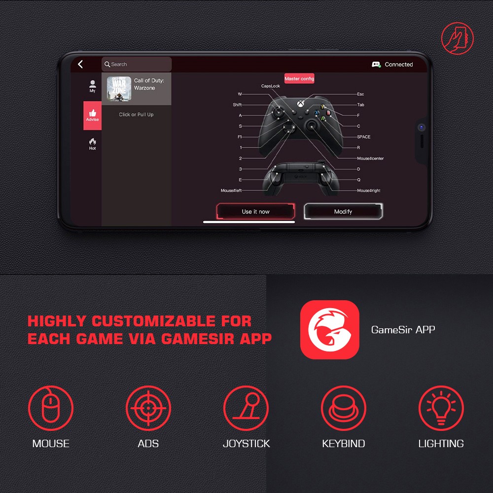 GameSir VX2 AimBox Keyboard & Mouse Adapter for FPS Gaming, Agility Translation Technology, Multi-Platform Console Converter with 3.5mm Audio Jack, Supports PS5/PS4/Xbox/Switch