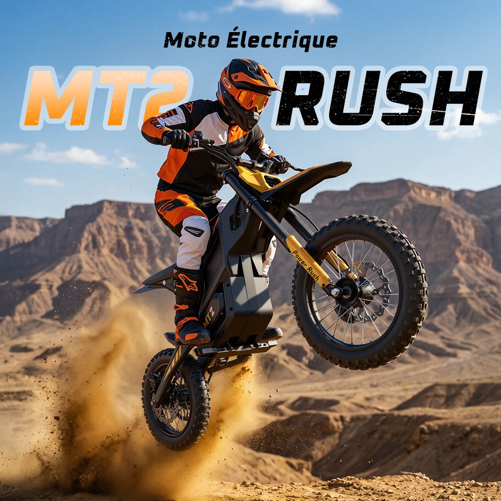 MT2 Moto Électrique, Puissance de Pointe 3000W, Batterie Amovible 48V 22,5Ah, Couple de 220Nm, Vitesse Max. 60km/h, Autonomie Jusqu'à 72km, Freins à Disque Hydrauliques, Suspension Hydraulique, Déverrouillage NFC - Jaune