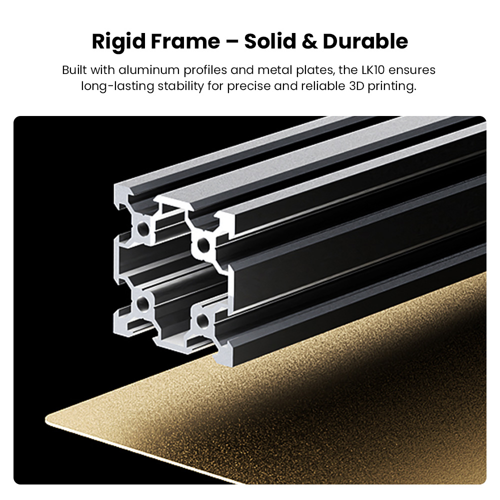 LONGER LK10 3D Printer, 500mm/s Print Speed, 0.1mm Accuracy, 225×225×265mm Build Volume, Full Auto Leveling, 4.3-inch Touchscreen, Dual Z-Axis, 300°C Hotend, WiFi/LAN/USB Connectivity, Compatible with PLA/PETG/ABS/ASA/TPU