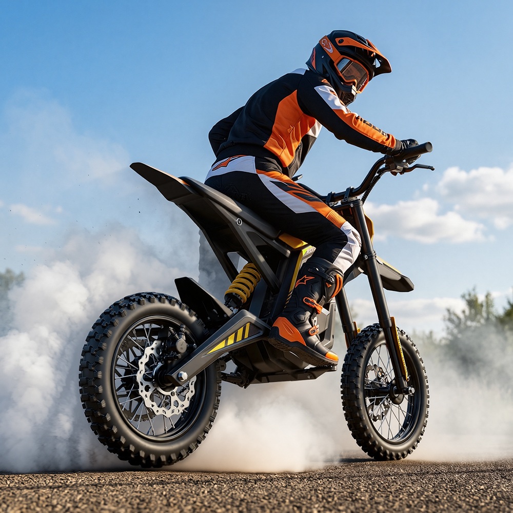 MT2 Moto Électrique, Puissance de Pointe 3000W, Batterie Amovible 48V 22,5Ah, Couple de 220Nm, Vitesse Max. 60km/h, Autonomie Jusqu'à 72km, Freins à Disque Hydrauliques, Suspension Hydraulique, Déverrouillage NFC - Jaune