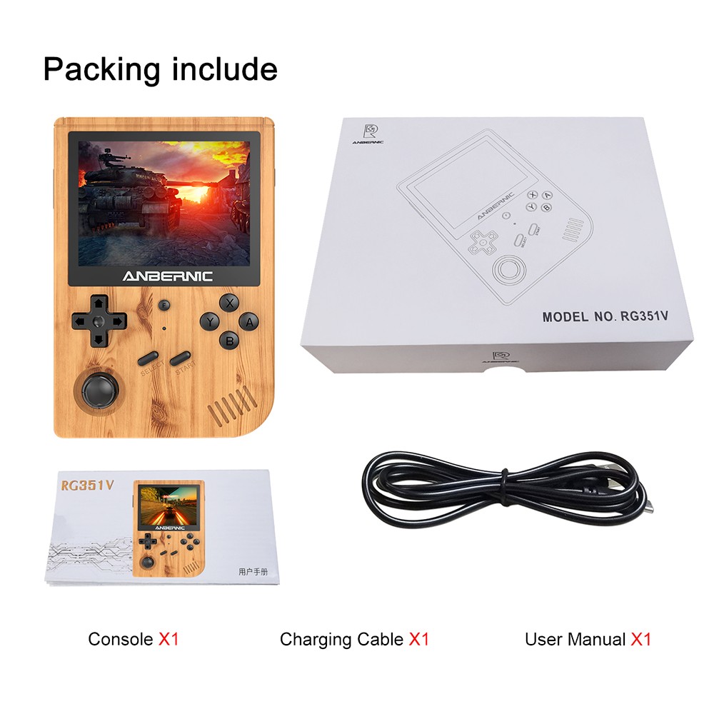 ANBERNIC RG351V Retro Handheld Game Console, RK3326 Quad-Core 1.5GHz Processor, 3.5