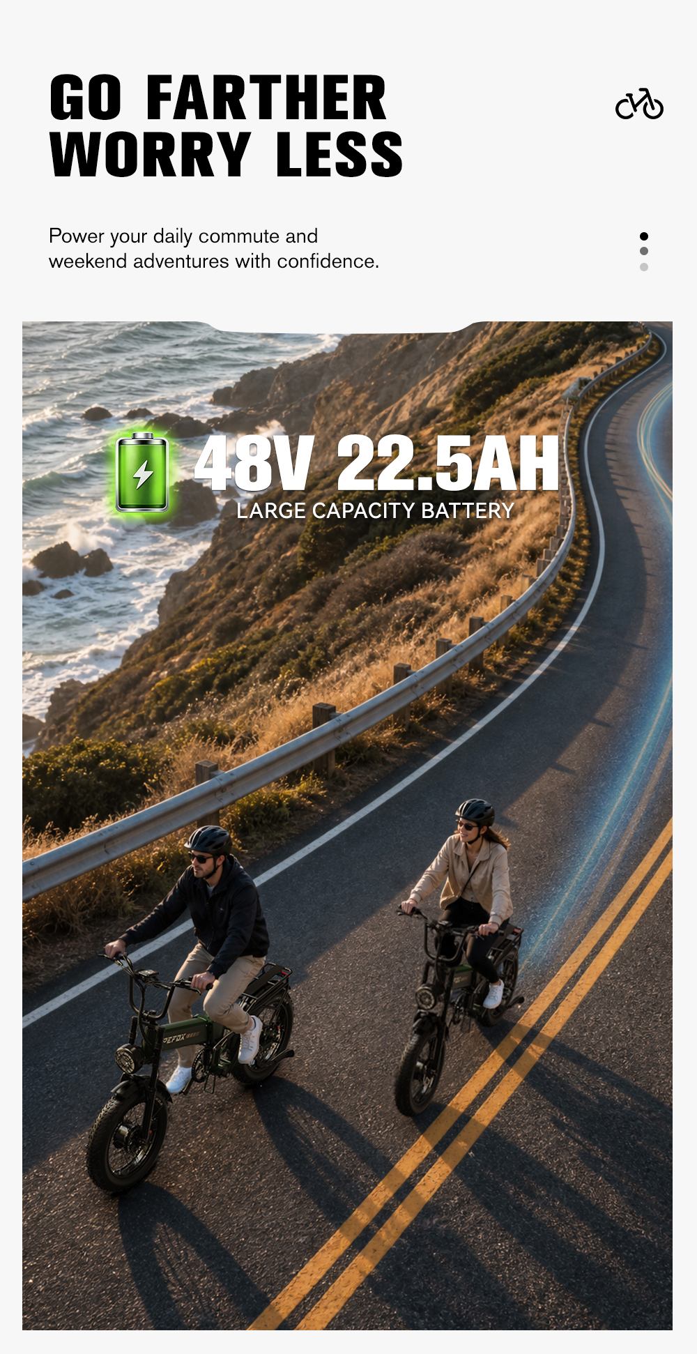 APEFOX RH20 Faltbares Elektrofahrrad, zwei 750-W-Nabenmotoren, 48-V-22,5-Ah-Lithium-Akku, 50 km/h Höchstgeschwindigkeit, 100 km Reichweite, 20×4,0