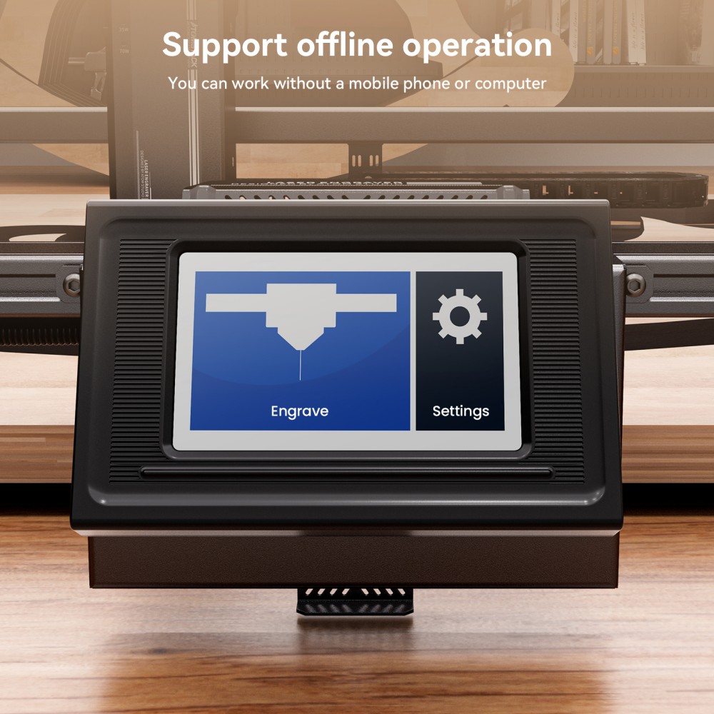 ATOMSTACK A70 MAX 70W Laser Engraver Cutter, 800×850mm Working Area, 400mm/s Speed, 0.02mm Precision, One-Click Auto Focus, Offline Touchscreen Control, Intelligent Air Assist, Dual-Rail Motion System, Flame Detection, Power-Loss Resume