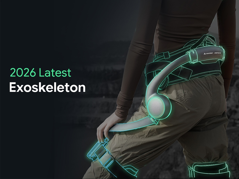 AstroShell Alpha 1 Leg Exoskeleton, 1000W Peak Power, 2ms Response Time, Aerospace Magnesium Alloy Frame, Dual Hot-Swap Batteries, 24km Range, 8H Runtime, 15-Second Quick Wear, IP54 Water Resistant
