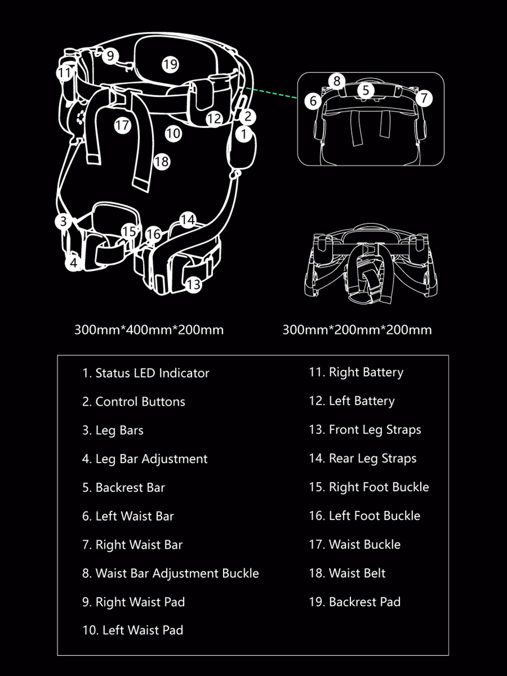 AstroShell Alpha 1 Leg Exoskeleton, 1000W Peak Power, 2ms Response Time, Aerospace Magnesium Alloy Frame, Dual Hot-Swap Batteries, 24km Range, 8H Runtime, 15-Second Quick Wear, IP54 Water Resistant