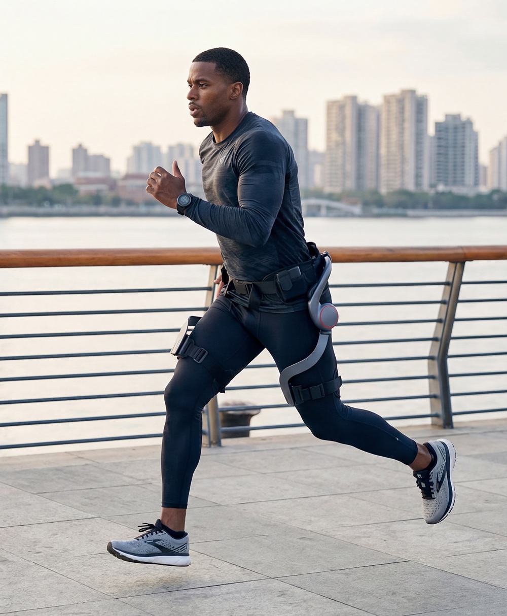 AstroShell Alpha 1 Leg Exoskeleton, 1000W Peak Power, 2ms Response Time, Aerospace Magnesium Alloy Frame, Dual Hot-Swap Batteries, 24km Range, 8H Runtime, 15-Second Quick Wear, IP54 Water Resistant