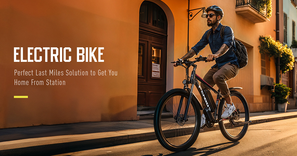 FENGOS Q8 Electric Bike, 750W Brushless Motor, 48V 17.5Ah Removable Battery, 50km/h Top Speed, 85km Max Range, 27.5-inch Fat Tire, Shimano 21-Speed Gear, Mechanical Disc Brakes - Black
