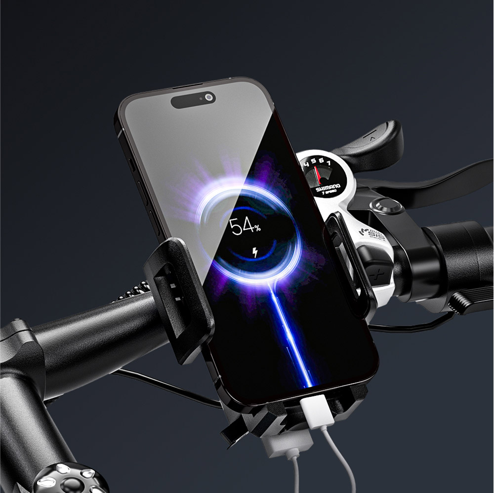 FENGOS Q8 Electric Bike, 750W Brushless Motor, 48V 17.5Ah Removable Battery, 50km/h Top Speed, 85km Max Range, 27.5-inch Fat Tire, Shimano 21-Speed Gear, Mechanical Disc Brakes - Black