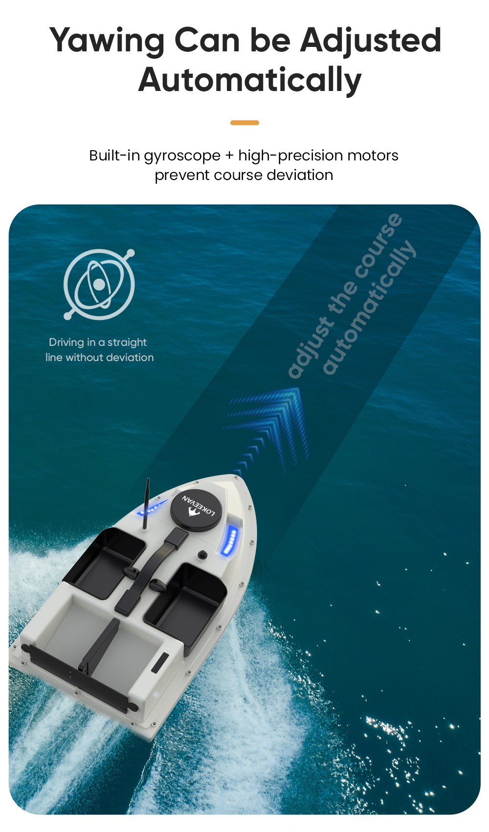 LOKEEVAN D19 GPS-Futterboot mit Fernbedienung, 500 m Reichweite, 99 GPS-Angelplätze, 4 Futterbehälter, 2 kg Tragkraft, zwei leise Motoren, 2–8 Stunden Laufzeit, automatischer Rückfahrmodus