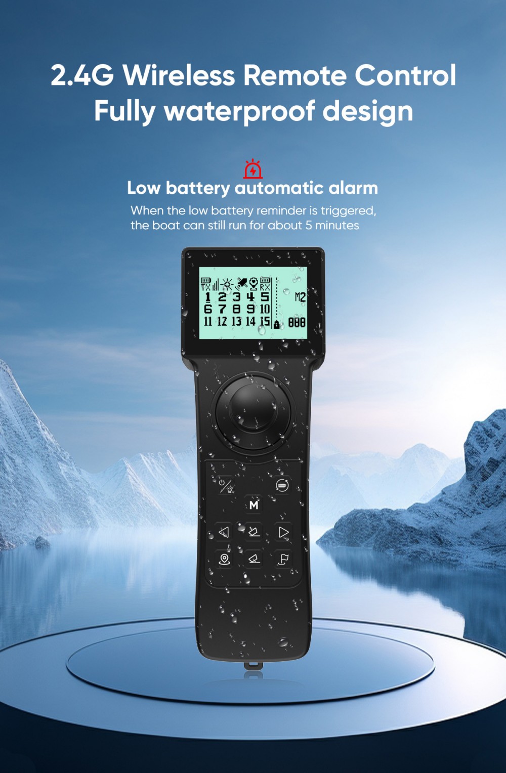 LOKEEVAN D50B GPS-Futterboot mit Fernbedienung, 12-V-Doppelmotor mit hohem Drehmoment, GPS- und Beidou-Positionierung, 500-m-Fernsteuerung, 2-kg-Köderbehälter, zwei 15600-mAh-Akkus, automatischer Rücklauf, Schleppnetz- und Schlepphakenhalterung – Weiß