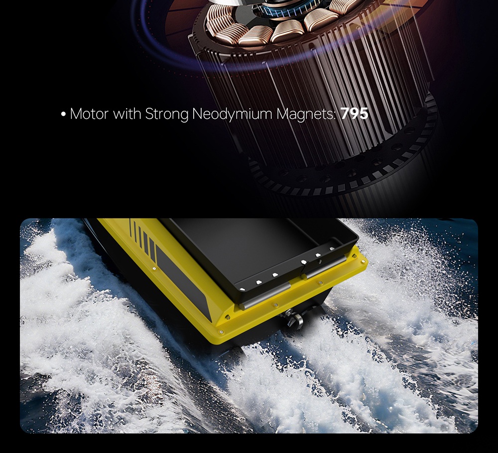 OKEEVAN D80E GPS-Futterboot mit Fernbedienung, zwei 795-Motoren, bis zu 4 m/s Geschwindigkeit, 3 kg Zugkraft, 3 kg Futterbehälter, GPS- und Beidou-Positionierung, 500 m Reichweite der Fernbedienung, Wassertiefen- und Temperaturerkennung, automatische Rückkehr, Tempomat – Gelb