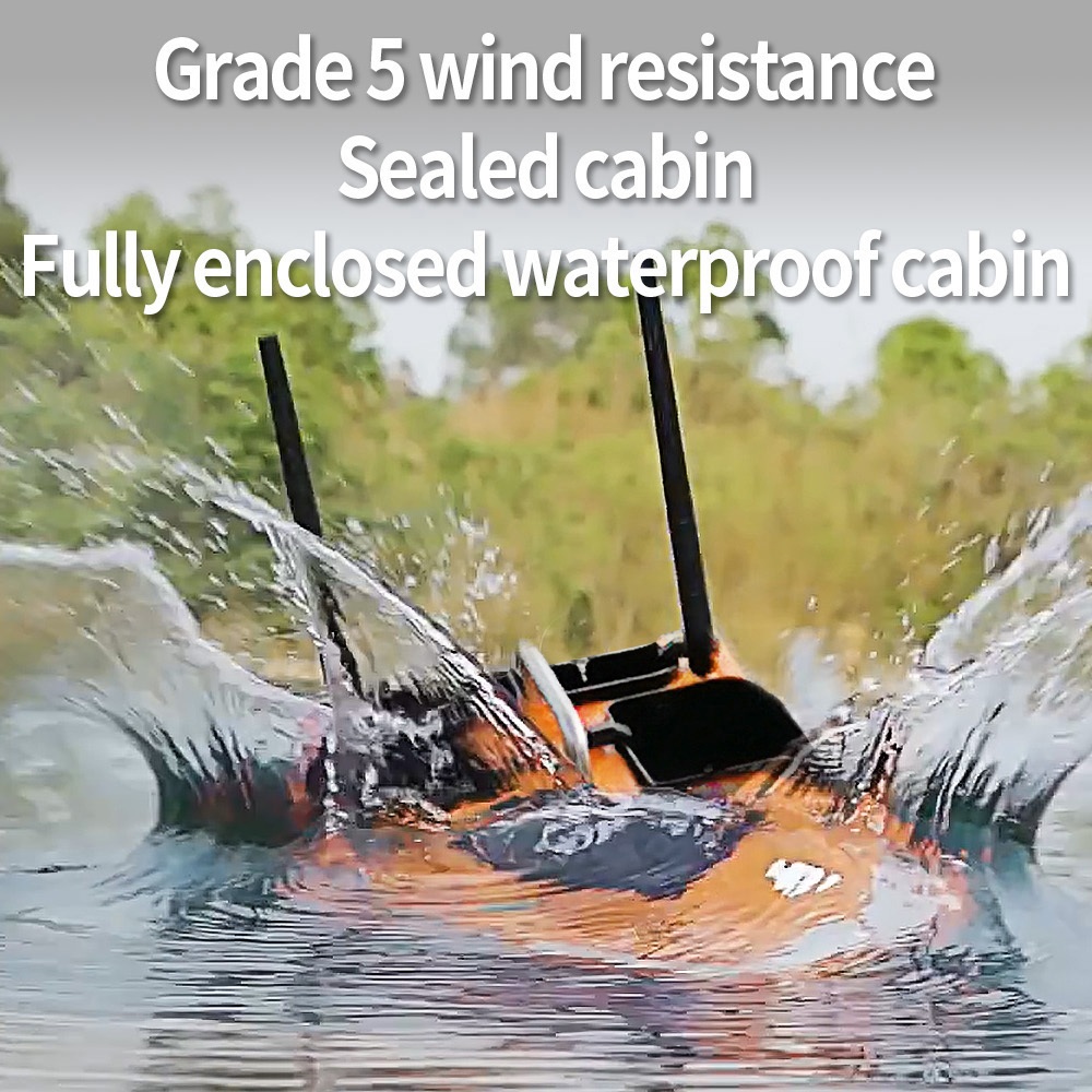 LOKEEVAN V802 Pro Smart GPS Fishing Bait Boat, GPS + Beidou Navigation, 160 Waypoints, 3kg Bait Hopper, 4 Independent Bait Hoppers, 500m Long Range Remote Control, Dual Battery Support, Auto Cruise & Return - Orange