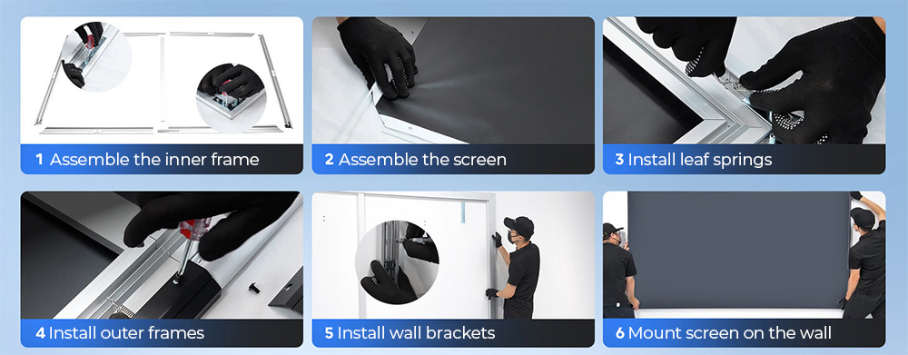 ProjeStar 120" Écran de projection, écran 4K UHD à ultra courte focale, PET Crystal ALR, rejet de 85 % de la lumière ambiante, gain de 0,6, 160 ° Grand angle de vision, rapport d'aspect 16:9, compatible 3D