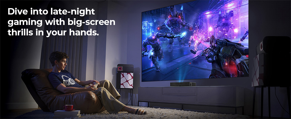 ProjeStar 120" Écran de projection, écran 4K UHD à ultra courte focale, PET Crystal ALR, rejet de 85 % de la lumière ambiante, gain de 0,6, 160 ° Grand angle de vision, rapport d'aspect 16:9, compatible 3D