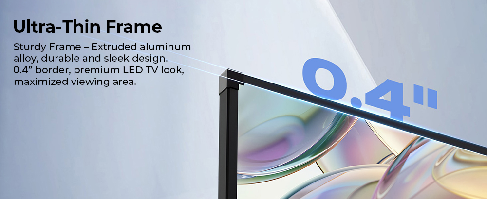 ProjeStar 120" Écran de projection, écran 4K UHD à ultra courte focale, PET Crystal ALR, rejet de 85 % de la lumière ambiante, gain de 0,6, 160 ° Grand angle de vision, rapport d'aspect 16:9, compatible 3D