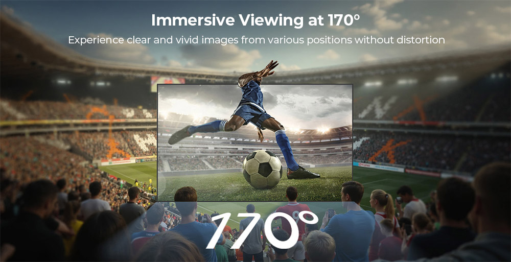 ProjeStar 132" Nahtloser ALR-Projektionsbildschirm, UST Ultra Short Throw CLR Lentikularbildschirm, 4K UHD, 95% Umgebungslicht-Unterdrückung, 170° Betrachtungswinkel, 3D-kompatibel
