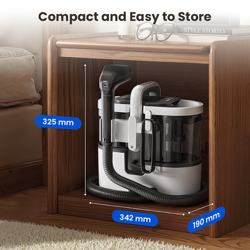 Teendow C7 Max Carpet Vacuum Cleaner, 1800W Power, 16kPa Suction, ≥100°C Steam, 4 Cleaning Modes, Spray, Scrub & Vacuum Cleaning, 1600mL/1500mL Dual Water Tanks