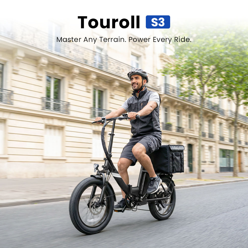 Touroll S3 Step-Thru Electric Bike, 250W Motor, 36V 13Ah Battery, 20