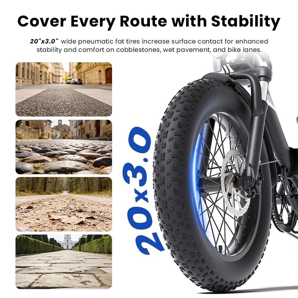 Touroll S3 Step-Thru Electric Bike, 250W Motor, 36V 13Ah Battery, 20