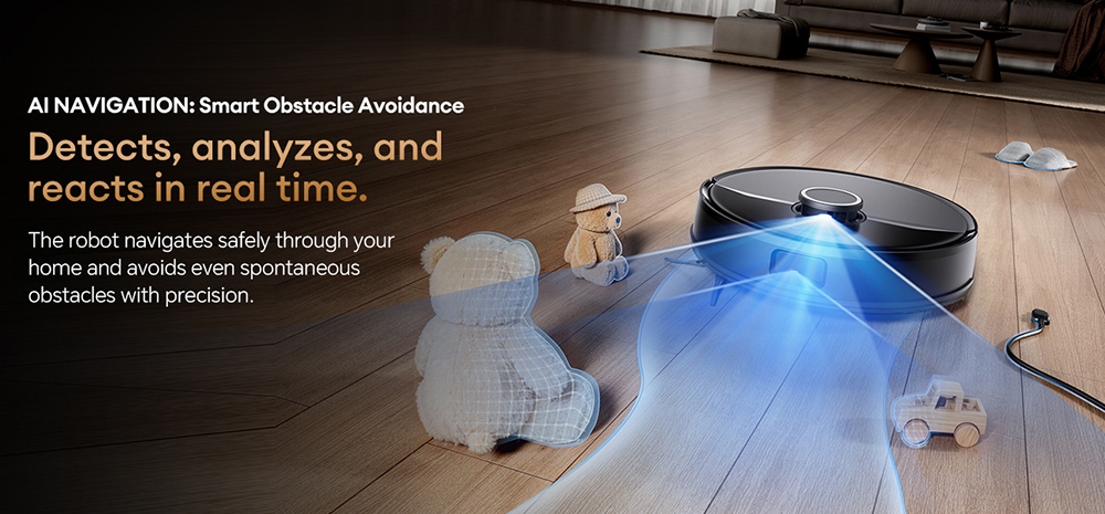 Aspirateur et laveur robot Ultenic MX50, aspiration de 20 000 Pa, lavage automatique à l'eau chaude et séchage intelligent, vidage du bac à poussière sans intervention pendant 90 jours, navigation LiDAR, mémoire cartographique sur 5 niveaux, mode boost pour tapis, bac à poussière de 300 ml + réservoir d'eau de 55 ml, autonomie de 160 minutes