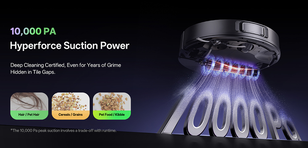 Aspirateur robot Vactidy W15, aspiration puissante de 10 000 Pa, navigation LiDAR à 360°, station de vidage automatique sans sac de 4 L, batterie de 3 200 mAh, autonomie de 180 minutes, nettoyage 3 en 1 (aspiration, balayage et lavage), 5 cartes mémorisables, commande par application et commande vocale
