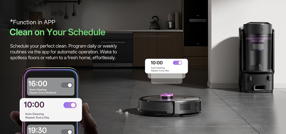 Aspirateur robot Vactidy W15, aspiration puissante de 10 000 Pa, navigation LiDAR à 360°, station de vidage automatique sans sac de 4 L, batterie de 3 200 mAh, autonomie de 180 minutes, nettoyage 3 en 1 (aspiration, balayage et lavage), 5 cartes mémorisables, commande par application et commande vocale