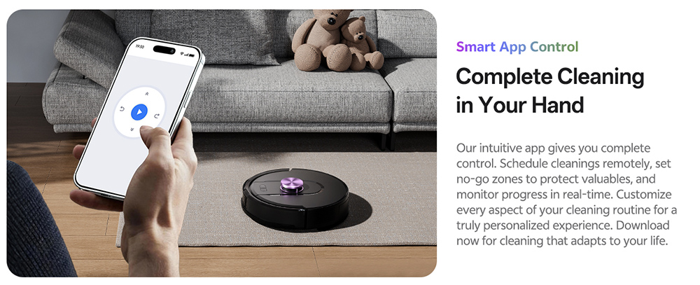 Aspirateur robot Vactidy W15, aspiration puissante de 10 000 Pa, navigation LiDAR à 360°, station de vidage automatique sans sac de 4 L, batterie de 3 200 mAh, autonomie de 180 minutes, nettoyage 3 en 1 (aspiration, balayage et lavage), 5 cartes mémorisables, commande par application et commande vocale