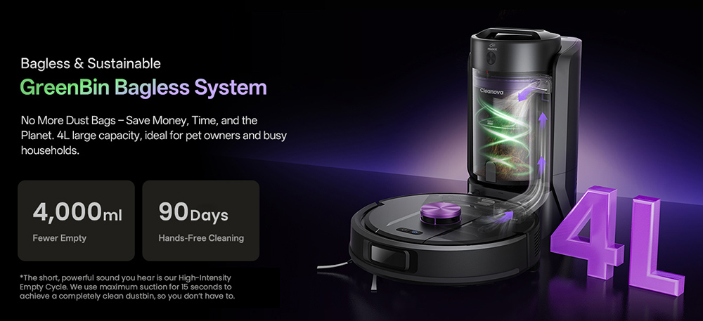 Aspirateur robot Vactidy W15, aspiration puissante de 10 000 Pa, navigation LiDAR à 360°, station de vidage automatique sans sac de 4 L, batterie de 3 200 mAh, autonomie de 180 minutes, nettoyage 3 en 1 (aspiration, balayage et lavage), 5 cartes mémorisables, commande par application et commande vocale