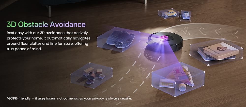Aspirateur robot Vactidy W15, aspiration puissante de 10 000 Pa, navigation LiDAR à 360°, station de vidage automatique sans sac de 4 L, batterie de 3 200 mAh, autonomie de 180 minutes, nettoyage 3 en 1 (aspiration, balayage et lavage), 5 cartes mémorisables, commande par application et commande vocale