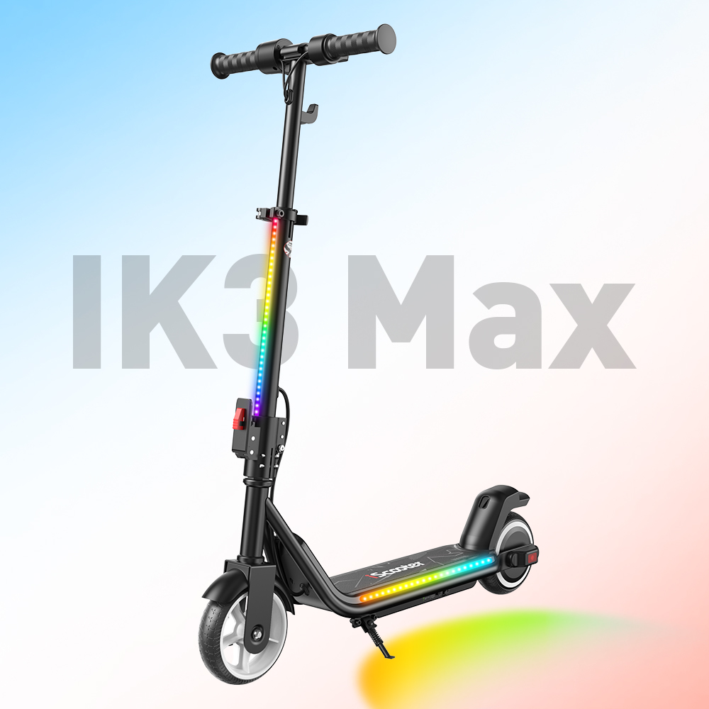 iScooter iK3Max Trottinette électrique pour enfants, moteur 200W, batterie 21.6V 4.5Ah, pneus pleins de 6.5