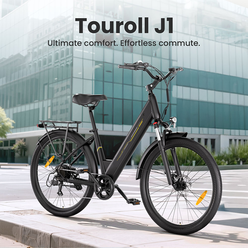 Touroll J1 Trekking Bike, 250W Motor, 36V 15.6Ah Battery, 27.5