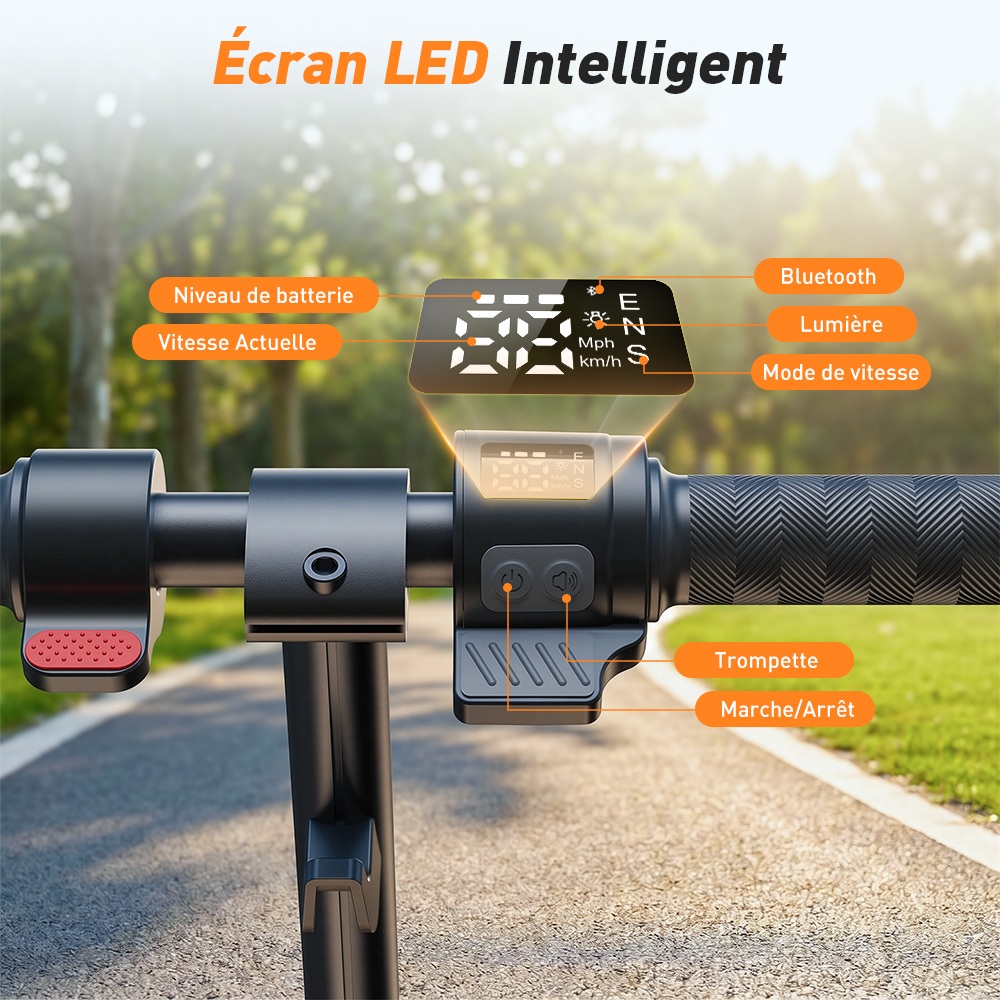 iScooter iK3Max Trottinette électrique pour enfants, moteur 200W, batterie 21.6V 4.5Ah, pneus pleins de 6.5