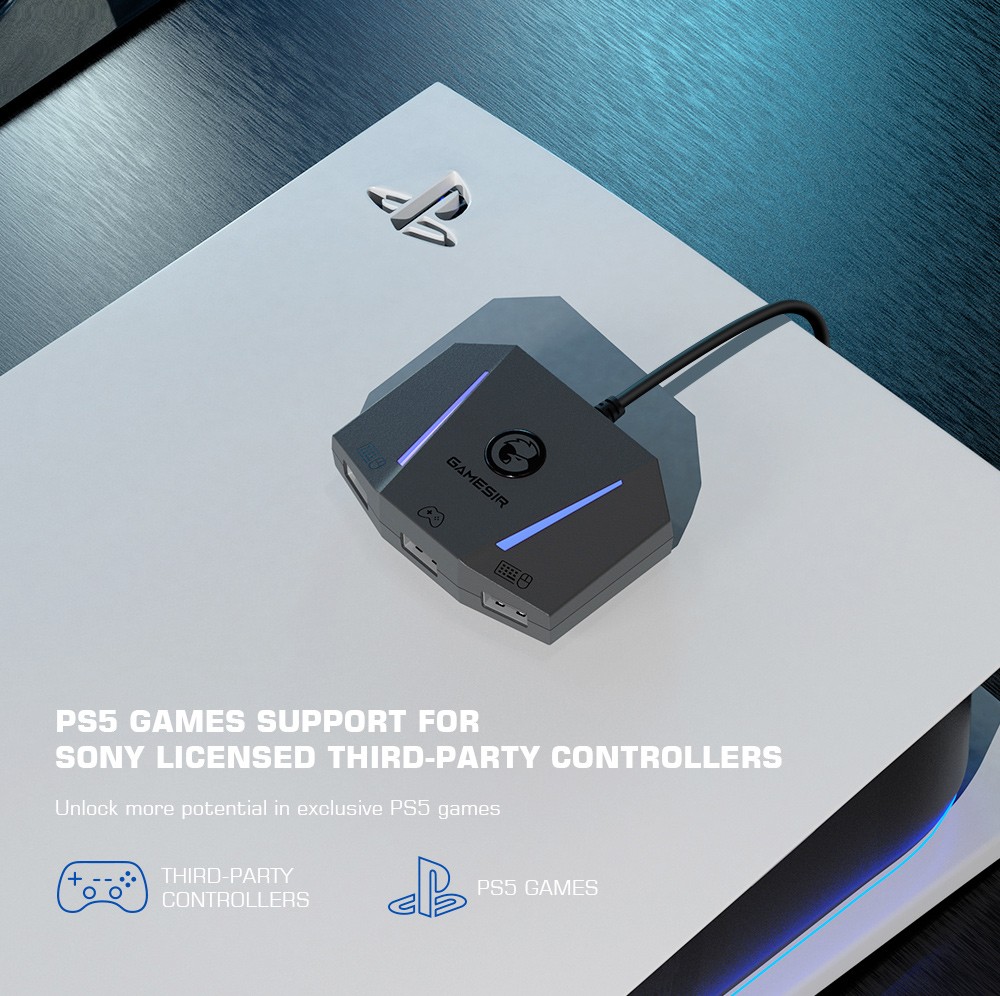 GameSir VX2 AimBox Keyboard & Mouse Adapter for FPS Gaming, Agility Translation Technology, Multi-Platform Console Converter with 3.5mm Audio Jack, Supports PS5/PS4/Xbox/Switch